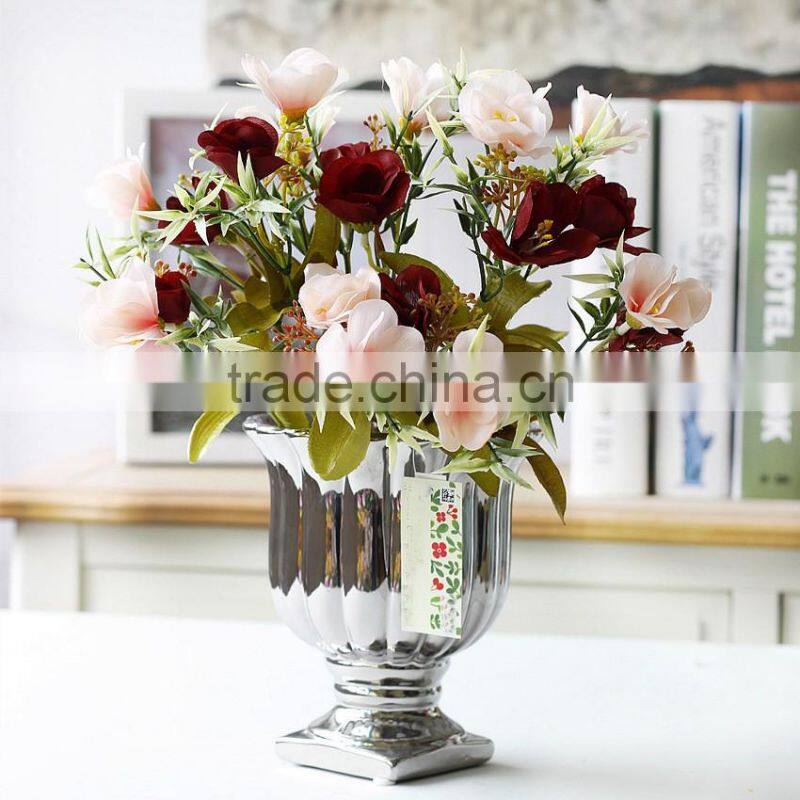 New design real touch silk frangipani decorative artificial table flowers
