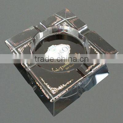 Personalized sticker crystal ashtray gift
