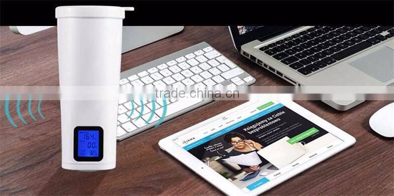 The music of the smart glass USB stainless steel Automatic reminding thermal insulation Cup Intelligent display glass