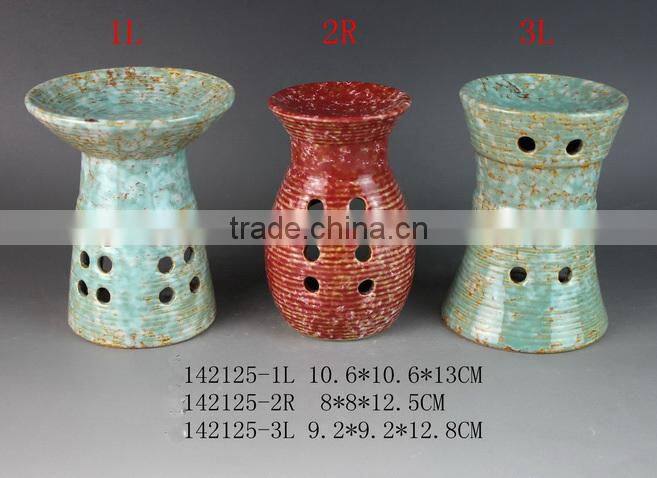 creative blue,red and green color ceramic candle holder