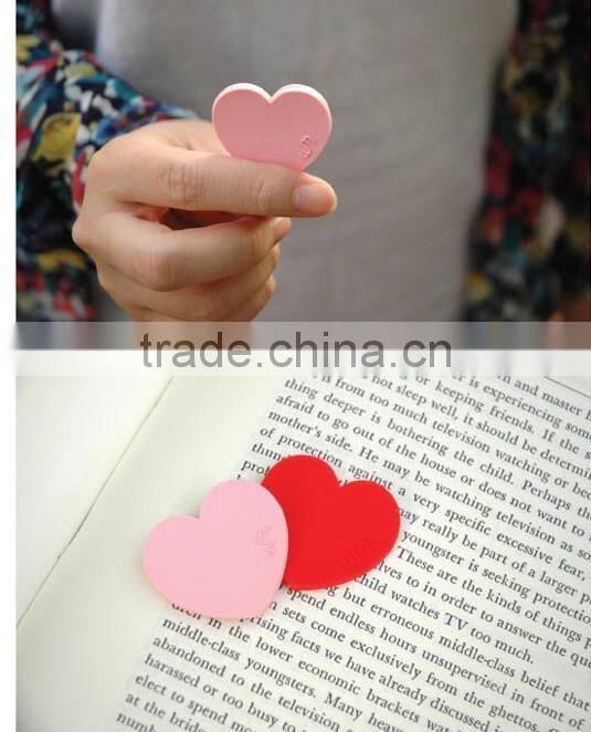 B003 Korea lovely soft fancy peach heart shaped custom bookmark