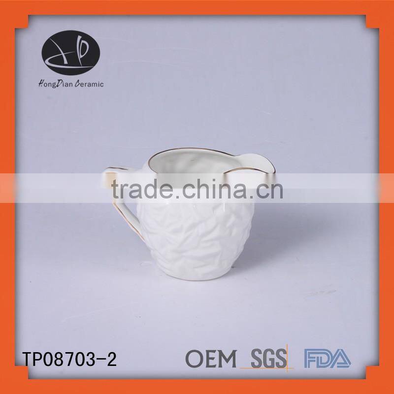 Fine bone china dinnerware set with gold rim,teapot with cup set,6pcs cup & saucer set