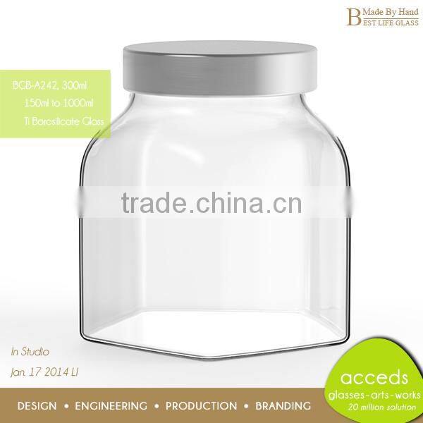 Newest Special Hand Craft 180ml Mini Honey Glass Jars