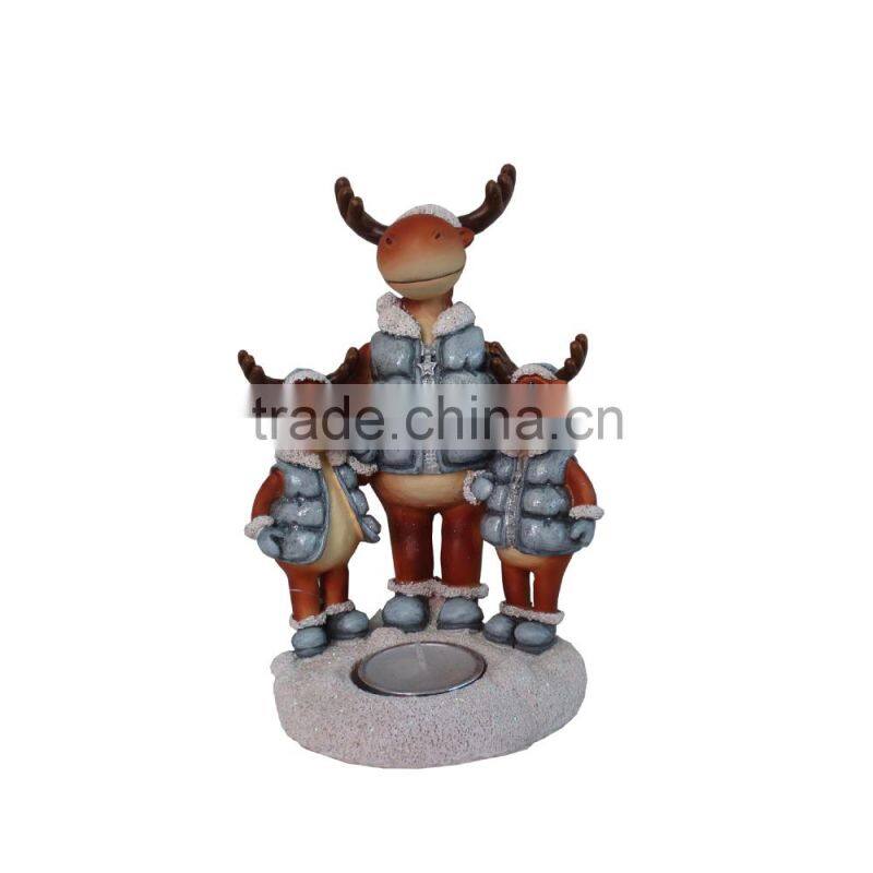 2014 new handmade resin christmas reindeers gift for sale