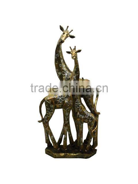 for 2015 new electro style resin giraffe statue