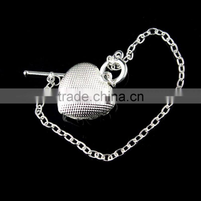 glowing bracelet Silver glow in dark heart pendant luminous bracelet