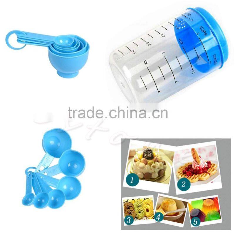 500ml measuring tools with 6pcs spoons set,plastic measuring cup