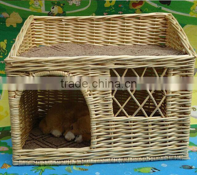 Wholesale large wicker rattan pet dog design bed dog house