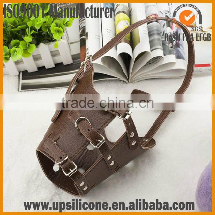 2015 genuine leather dog Muzzle
