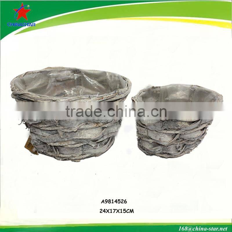 wash white birch garden basket