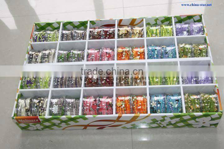 red plaid ribbon with apple deco