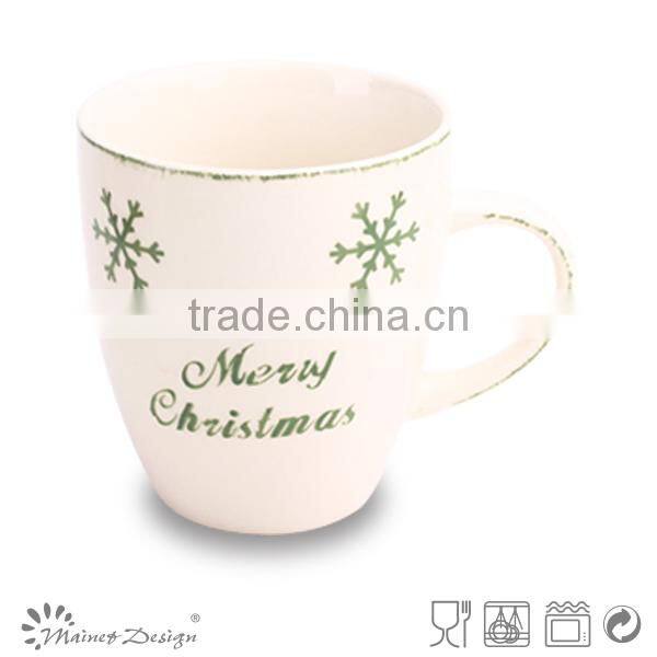 Snowflake Red Ceramic Christmas Mug