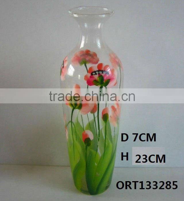 Stationary Hand -made Printed Glass Vase