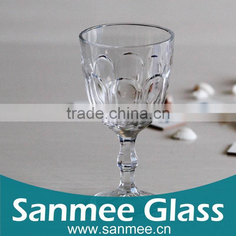 Hot Selling Wholesale Embossed Crystal Wine Glass Goblets