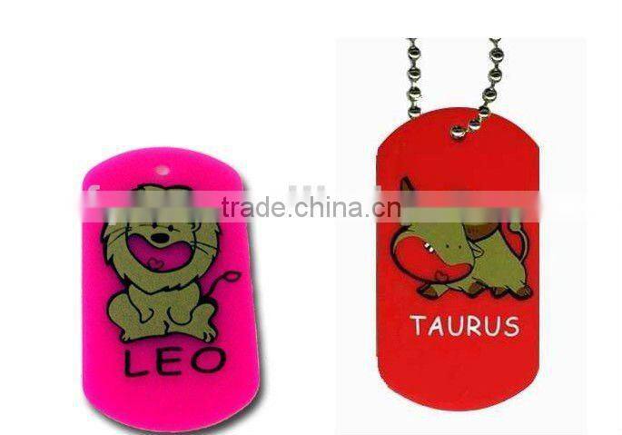 high quality custom colorful couple dog tag