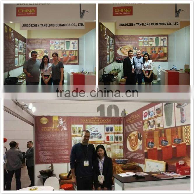 Blue and white ceramic flower pot