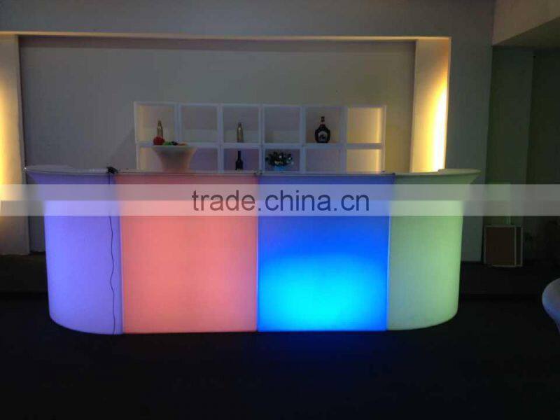 Remote control bar LED glow ice cube buckets with rechargeable battery and 16 emitting colors