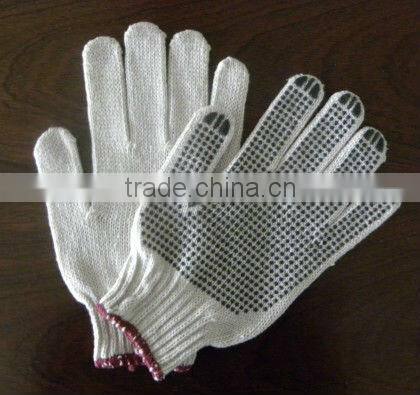 PVC dotted knitted gloves