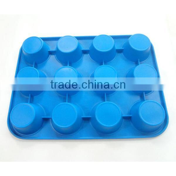 Microwave baking pan | 12-cavity muffin pan | silicone cake pan factory in Shenzhen China