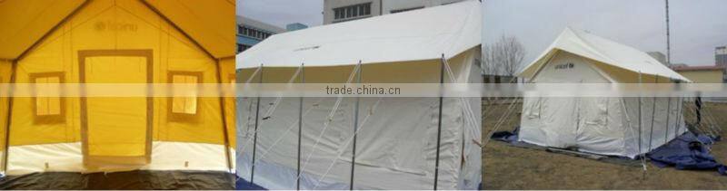 polyester cotton canvas unhcr fireproof tent