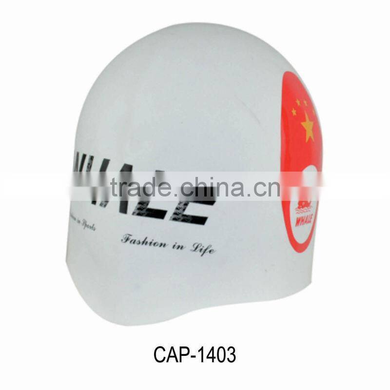 3D Shape swim cap,fashional swimming cap with silicone(CAP-1400)
