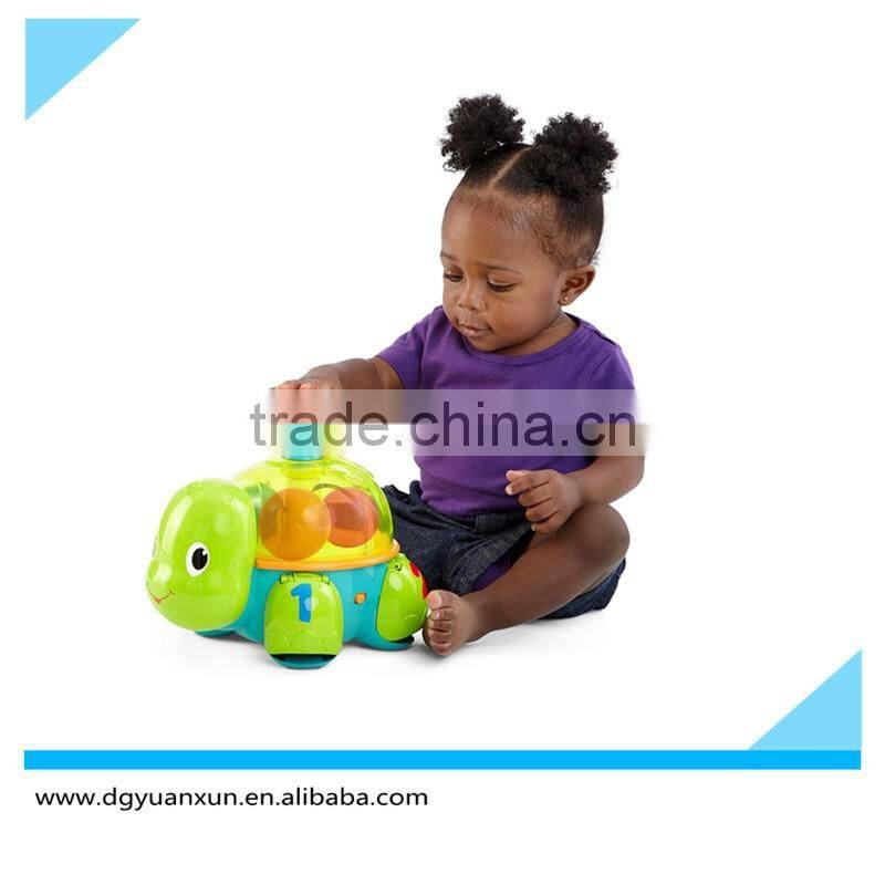 2015 hot sale Bright Baby tortoise toy with music and light import cheap plastic education turtle toy from dongguan China