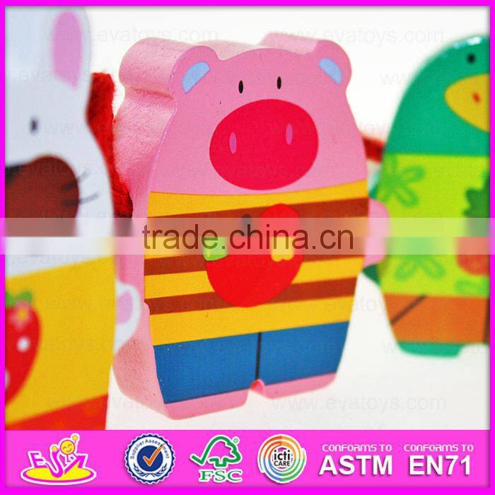 2015 Wooden Happy Threading Toys for Kids,Children DIY hand threading toy,Threading educational kids wooden blocks toy W11E041