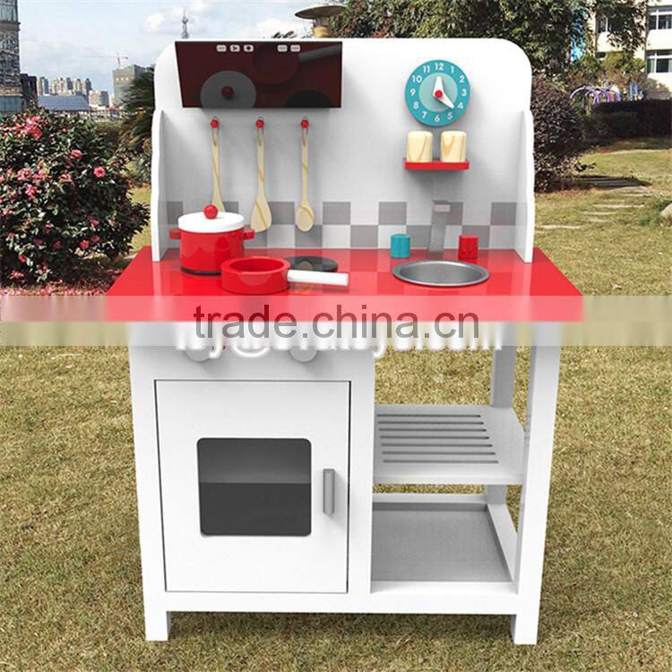 New design children pretend play kitchen wooden kids cooking toys W10C283