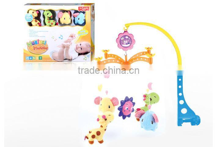 Colourful Attractive Musical Mobile Handing Plush Toy Baby Crib Bell