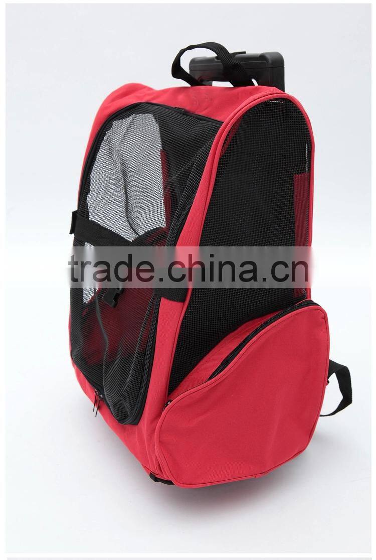 2015 Hot selling trolley pet bag with wheels for 5kg