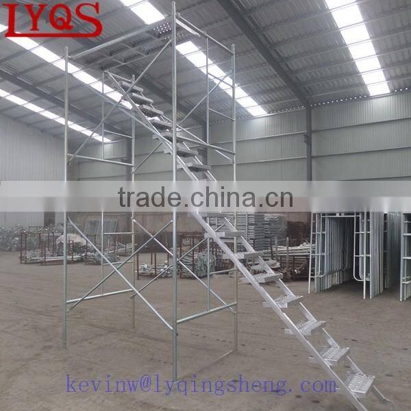 Scaffolding parts and ladder frame scaffolding for construction