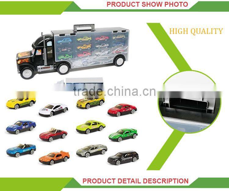 New style large container toys diecast model car metal truck model