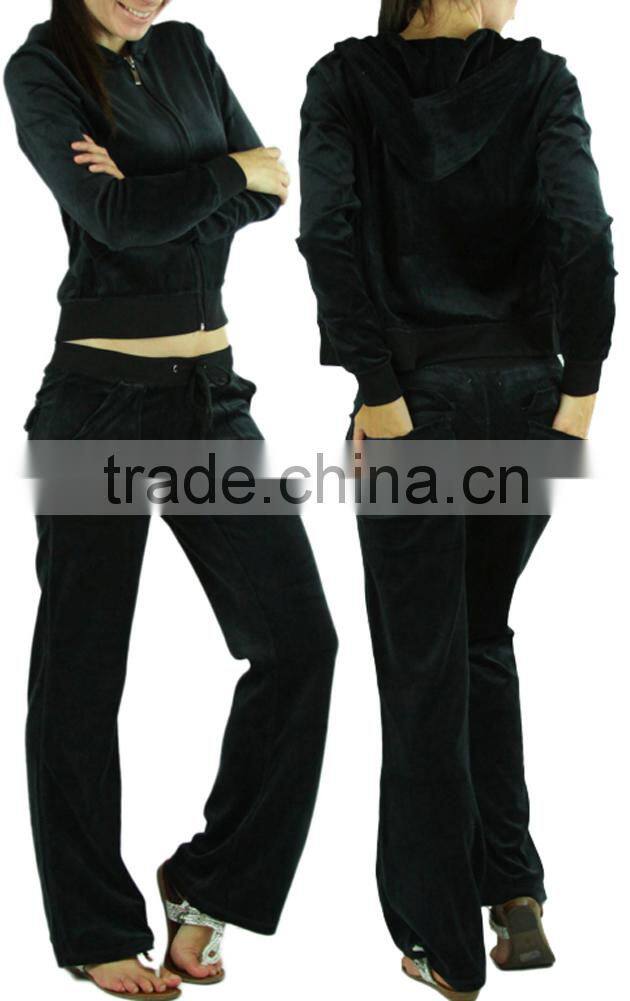 Comfy Soft Plush Velour Suit Hoodie Sweat Set Tracksuit