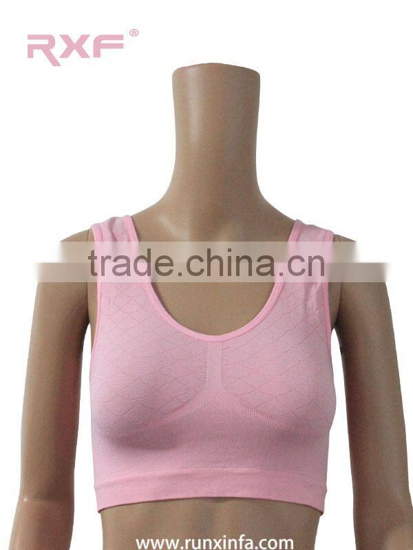 Custom sexy pink women yoga sports bra very softly
