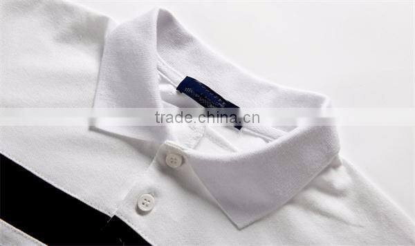 Men's new casual wholesale blank fitted striped polo collar tshirt design
