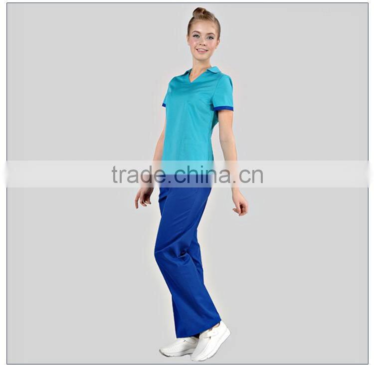 New Design Light Blue Hospital Nurse Uniform