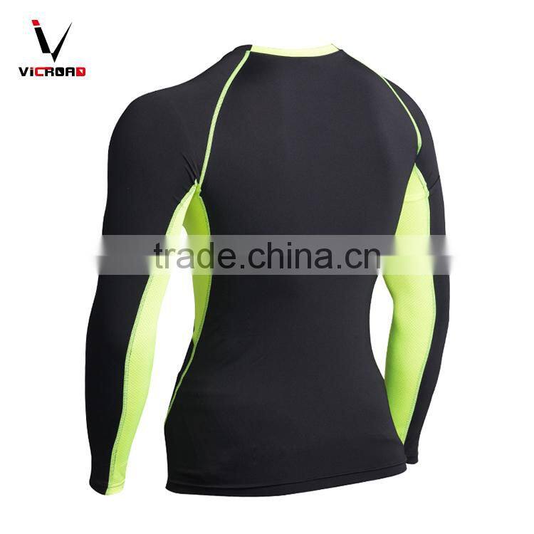 Long Sleeve Breathable anti-bacterial reflective sexy fitness gym apparel for men