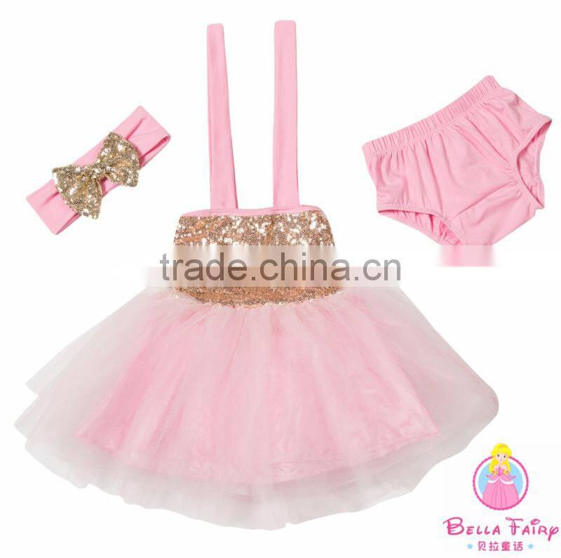 Wholesale Hot Fashion New Design Kids Sequin Tutu Dress Birthday Party Dress