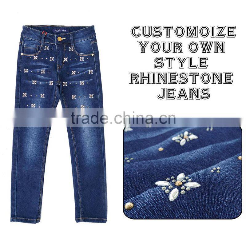 Customize Your Own Rhinestone Jeans OEM Service