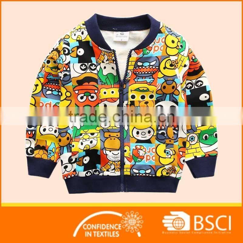 New Style Cartoon Printed Soft Cotton Baby Jackets