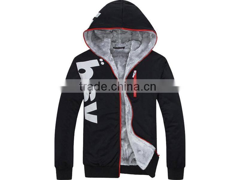 2014 full zip fleece for winter stylish fashion men overcoat