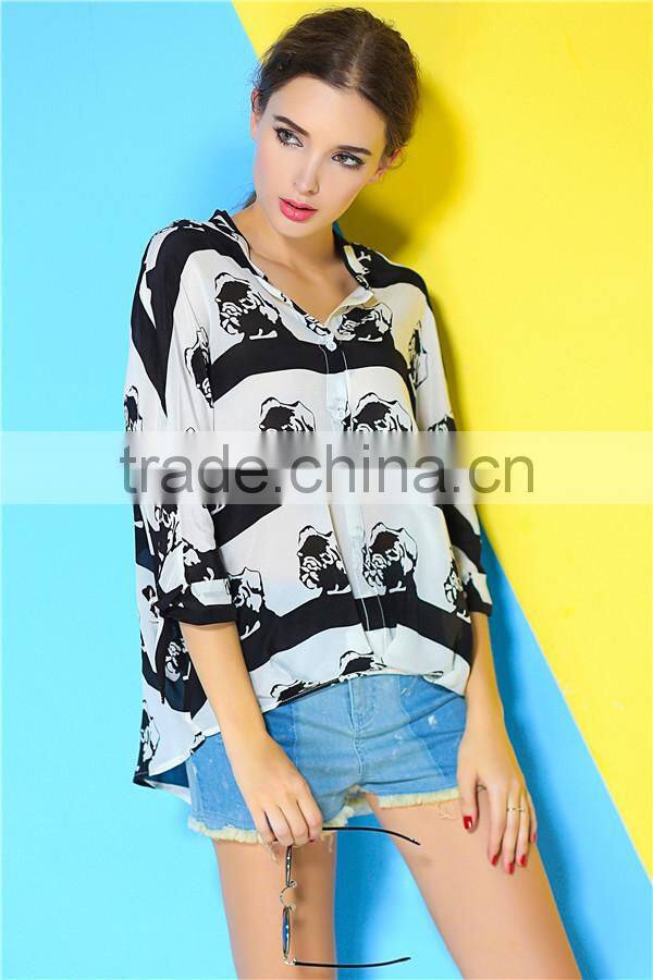 Womens clothing summer 2015,plus size chiffon blouse