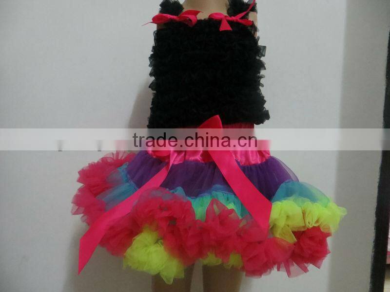 childrens clothing wholesale Cute Baby girls Tutu skirt suit with Bow Kids Fluffy Pettiskirt Sets
