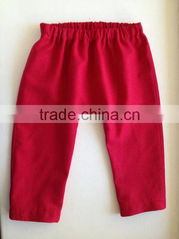 New Arrival Baby Clothes Pant Teen Boys Girls Wearing Panties Kids Plain Red Legging Wholesale