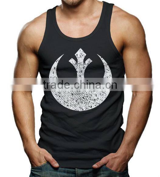 Alibaba china wholesale custom printing 100 cotton bulk anchor tank top gym
