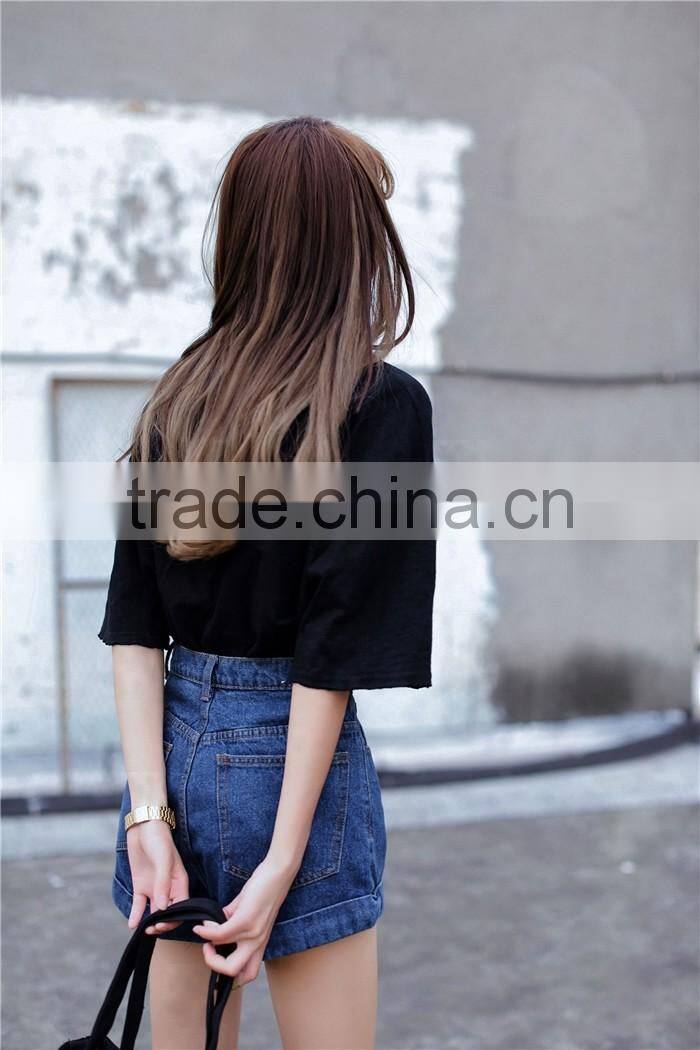 2016 latest new design fashion short jeans for women