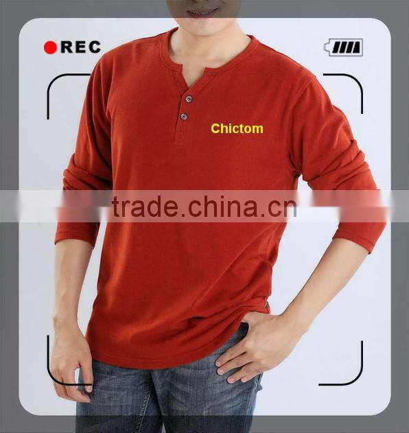 Long sleeve emboridery mens organic tshirts 201316