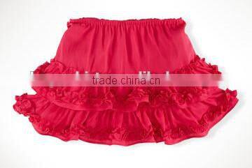 high fashion baby clothes Puffy Ruffled Dress adorable cotton full skirt rose red kid girls cotton dresses clothing suppliers