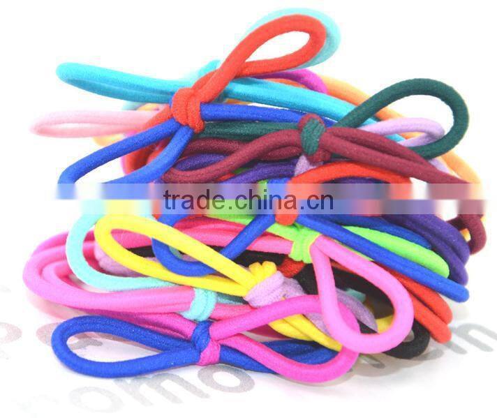 The Candy Color Bow Knoted Elastic Splice Hair Tie