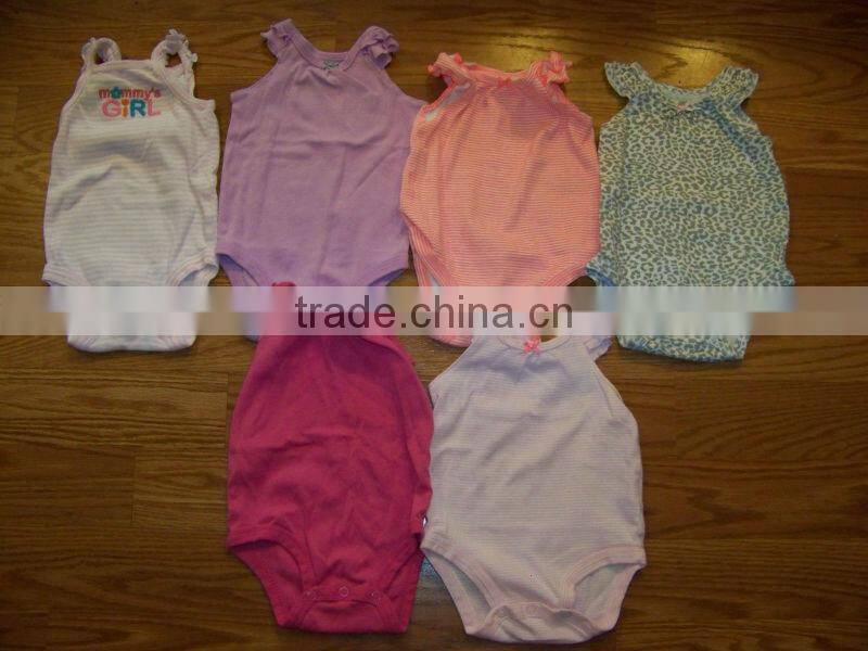 Sleeveless Baby Girl Bodysuits Summer Rompers